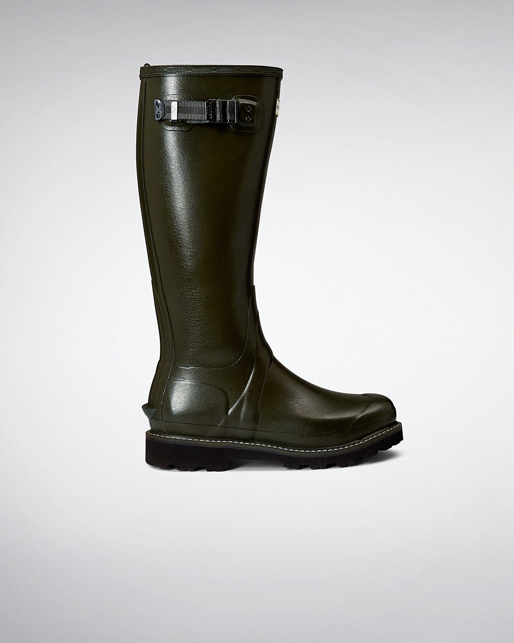 Womens Hunter Tall Rain Boots Dark Olive - Balmoral Poly-Lined - 6125479-ZH